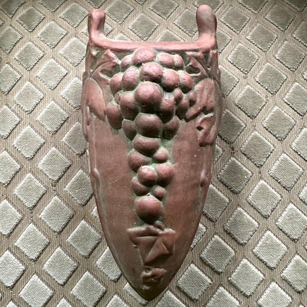 Vintage Pocket Vase with Grape Pattern